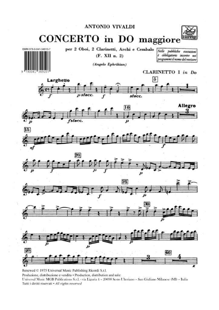 Concerti Per Strumenti Diversi, Archi E B.C.: